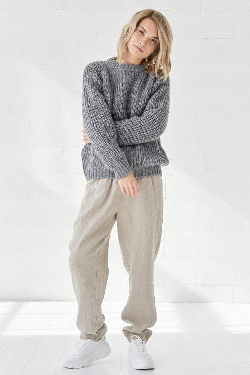 Image 3 of wool sweater doesn't irritate & allows the skin to breathe Alexander from Baltic Linen